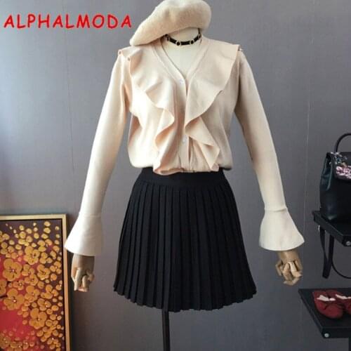 ALPHALMODA Women's Knitted Cardigans
