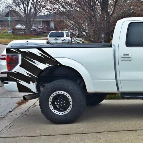 Car accessories 2 pieces TORN body rear tail side graphic vinyl car decals for Ford FORD F150 RAPTOR 2009 2010 2011 2013 2014