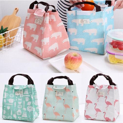 Cartoon Large Insulated Lunch Bag Oxford Cloth Cooler Picnic Travel Food Box Women Men Tote Carry Bags Dropshipping