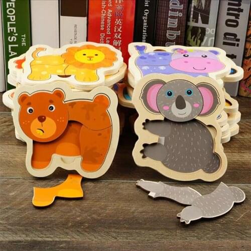 Girls Wooden Children Educational Toys Puzzle Board Games Puzzle Wood Toys For Kids Learning Toys Juguetes Sensory Toys BK50PT