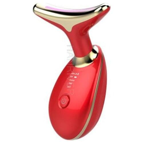 EMS Thermal Neck Lifting and Tighten Massager Electric Micro-current Wrinkle Remover LED Photon Face Beauty Device for Woman
