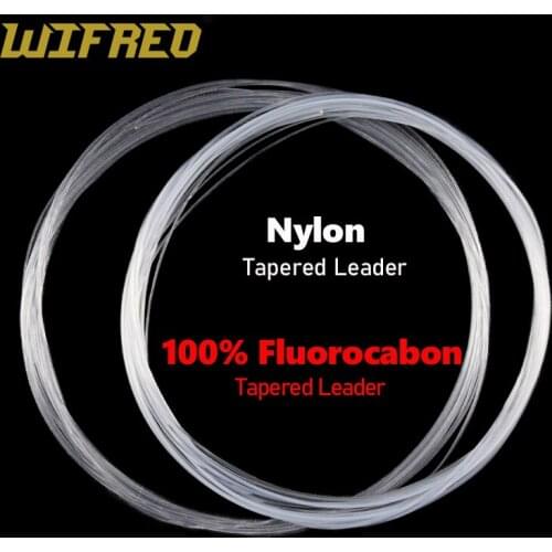 Fly Fishing Fluorocarbon Nylon Leader Tippet Line for Nymph and Streamer Flies Tapered Fly Fishing Leader Tippets 0X -7X 16-26LB