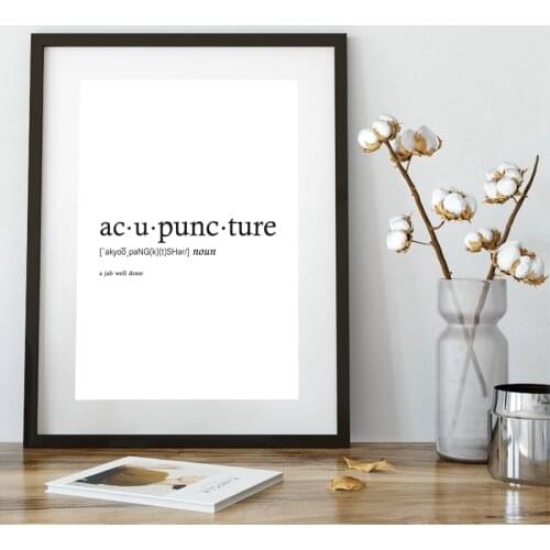 Acupuncture Funny Definition Print Dictionary Art Minimalist Poster Office Decor Romantic Love Art Canvas Painting Picture Decor