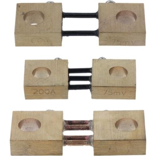 DC 100A 200A 300A /75mV volt Ammeter Shunt Resistor current divider amp meter for Digital Ampere Analog Meter 4XFD