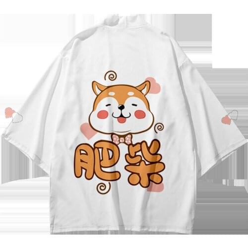 Rural Shiba Inu Kimono Harajuku Funny Kimono Women Men 3D Printing Japanese Summer Autumn Kimono Cosplay