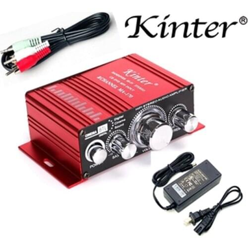 Kinter MA-170 Red12V Mini Hi-Fi Stereo Audio Amplifier with 5A power supply