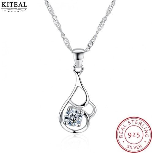 KITEAL 2018 Lovely Gentlewoman pendant Zircon pendant necklace simple zircon collier plastron sport