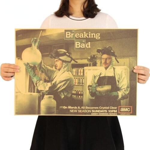 Breaking Bad Classic American TV Series Anime Nordic Poster Print Retro Picture Vintage Wall Art Canvas Painting Home Decoration