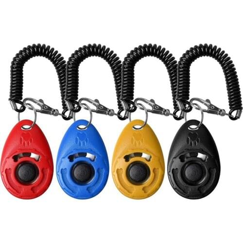Pet Dog Training Clicker with Wrist Strap Dog Pet Training Clicker For Cats Puppy Birds Horses Behavioral Training Accessory