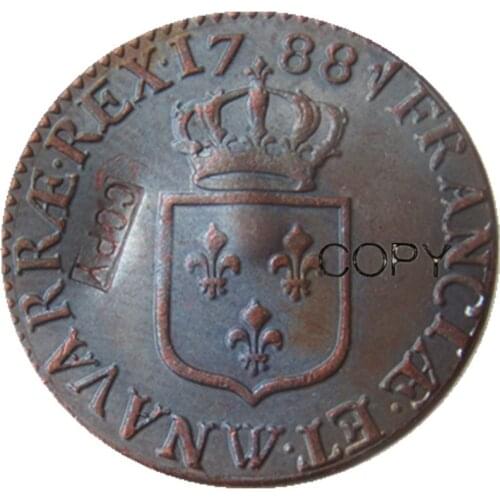 1788W France Copper Copy Coins