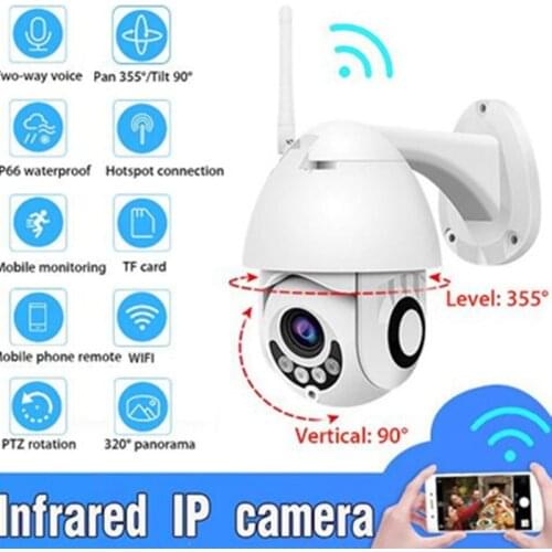 KuWfi WIFI Camera Outdoor&Indoor PTZ IP Camera 1080p Speed Dome Security Cameras WIFI Exterior 2MP IR Home Monitor