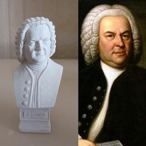 7cm Musician Bach Bust Mini Resin Plaster Head Portrait European Figure Decoration Art Supplies Decorations for Home People