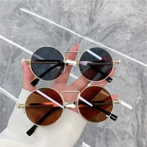 Fashion Metal Small Frame Sunglasses Retro Women Men Personlity Design Shades Sun Glasses Latest Popular