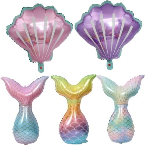 2pcs Mermaid Foil Balloons Wedding Decoration Inflatable Helium Balloon Mermaid Theme Birthday Decor Baby Shower Party Supplies
