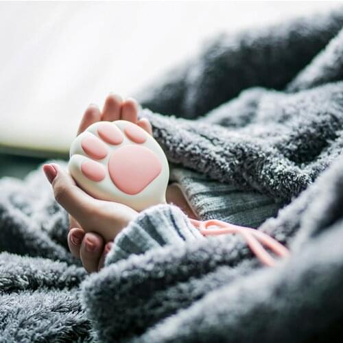 Heater Cute Silicone Cat Paw Hand Warmer and Power Bank 2 in 1 Portable Mini Mobile Power Warm Baby USB Cyclic Charging