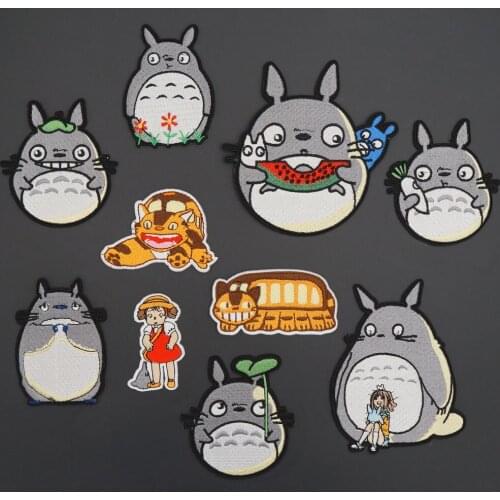 Japan Anime My Neighbor Cartoon Cat Embroidered Patch for Kids Clothes DIY Sticker Badge Appliques