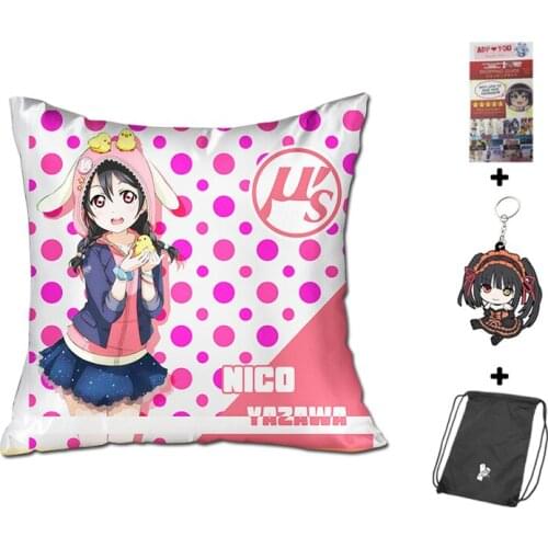 Hobby Express Yazawa Nico - Love Live 40x40cm Square Anime Dakimakura Throw Pillow Cover GZFONG426