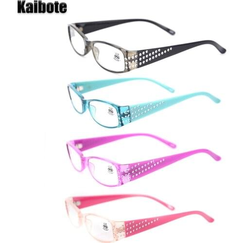 KBT Super Valued 4 Pack Reading Glasses for Ladies Rectangular Fashion Womens Presbyopic Eyeglasses +1.0 1.5 2.0 2.5 3.0 3.5