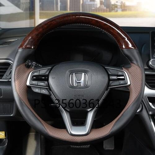 Suitable for Honda CR-V Civic xrv Vrzel Accord Jade Fit Avancier Envix Greiz Brerze hand-stitched leather steering wheel cover