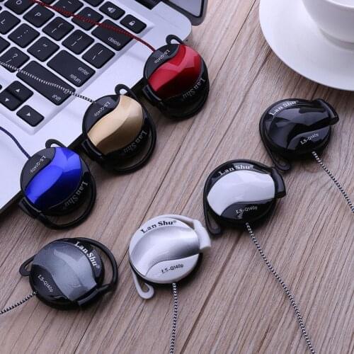 Shini LS-Q140P 3.5mm Wired Headphones HiFi Heavy Bass Noise Cancelling Earphones EarHook Gaming Headset For Xiaomi Mp3/4 Player