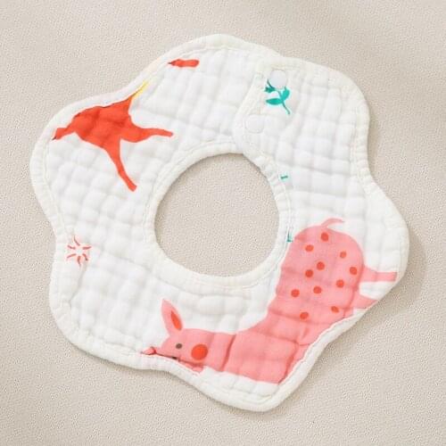 5pc Unisex Silicone Mother Kids Feeding Baby Bibs Burp Cotton Cloths Waterproof Newborn Bibs Adjustable Different styles of Bibs