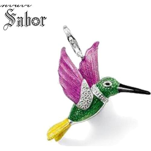 Pendant Pendant Hummingbird Trochilidae silver color For Women Gift Key Chain Jewelry Pendant Ornament Fit Necklace thomas