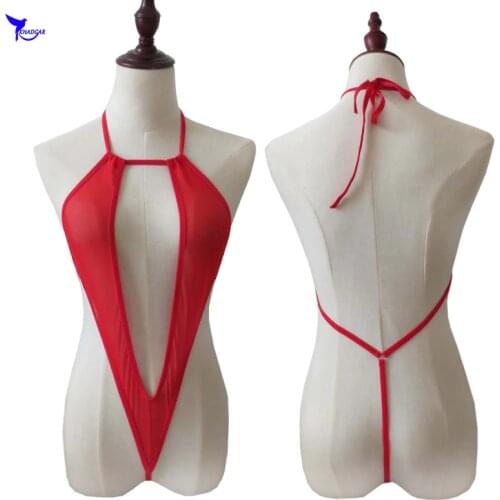 Women See-through Micro Mini Bikini Beach Sunbath Costumes Lingeries Swimwear Extreme Sexy G-string Slingshot Swimsuit Monokini