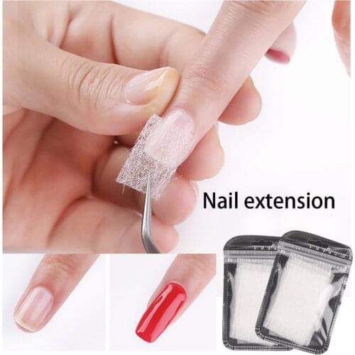 10PCS/20PCS Fiberglass For Nail Extension Form Non-Woven Silks UV Gel Building Fiber French Acrylic DIY Manicure Accessories