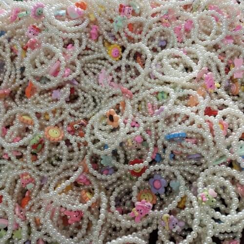 5pcs Children Jewelry Soft Clay Beaded Pendant Bracelets For Girls Frosted Beads Children Charm Cute Design Christmas Gift