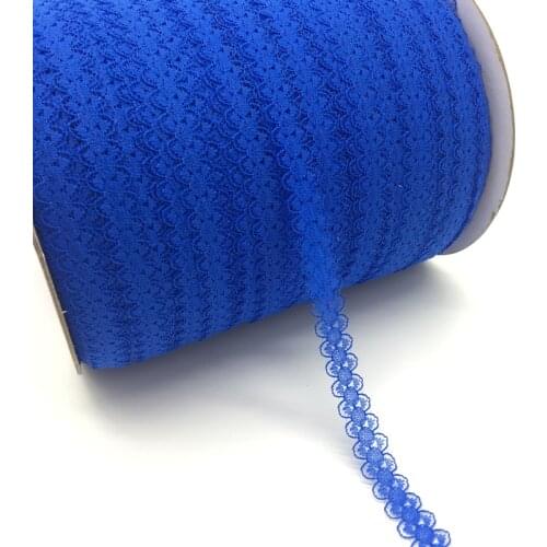10yards/lot 5/8" (15mm)Wide Blue Bilateral Handicrafts Embroidered Net Lace Trim Ribbon DIY Sewing & Skirt Accessories