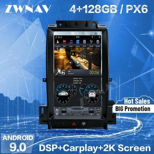 128G Tesla Screen For Ford Taurus 2011 2012 2013 2014 2015 2016 Android 9 Unit Multimedia Player GPS Audio Radio Receiver Stereo