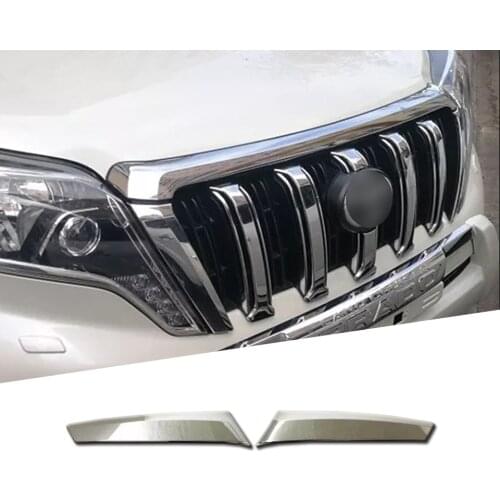 2 Pcs Front Grills Decorative Side Cover Head Grilles Trim For Toyota LAND CRUISER PRADO 150 FJ150 2014 - 2017