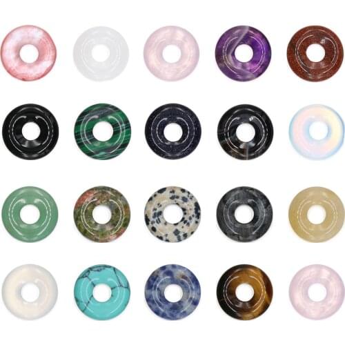 2pcs Natural Agates Stone Bead Big Hole Turquoises Malachites Round Beads for Women Making Jewelry DIY Neklace Size 18x18mm