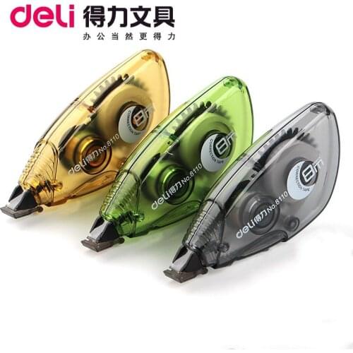 3 pieces of Deli 8100 color plastic correction belt student learning supplies school office stationery