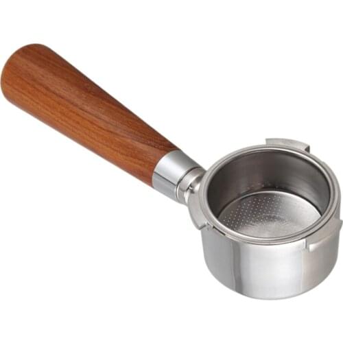 51mm Filter Bottomless Portafilter Wooden Handle for