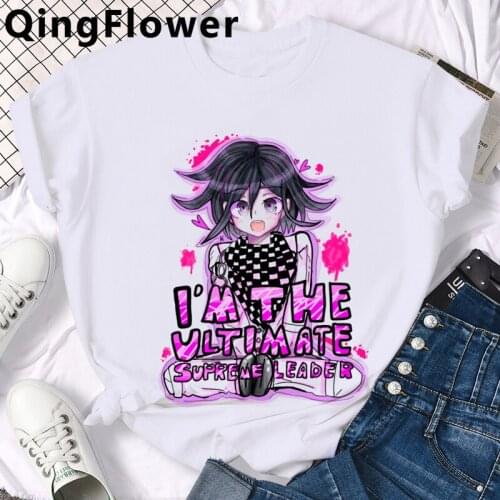 Anime Ouma Kokichi Danganronpa V3 Mikan Tsumiki men harajuku casual print streetwear japanese summer top harajuku aesthetic