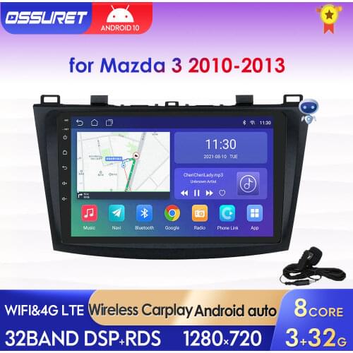 7" Touch screen IPS Android 9.0 Car DVD Stereo Player audio For Mazda 3 2004-2009 SWC USB OBD RDS DSP Maps Wifi GPS Navigation