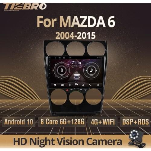 TIEBRO 2Din Android10.0 Car Radio For MAZDA 6 2004-2015 GPS Navigation Stereo Receiver Auto Radio DSP Car Multimedia Player IGO