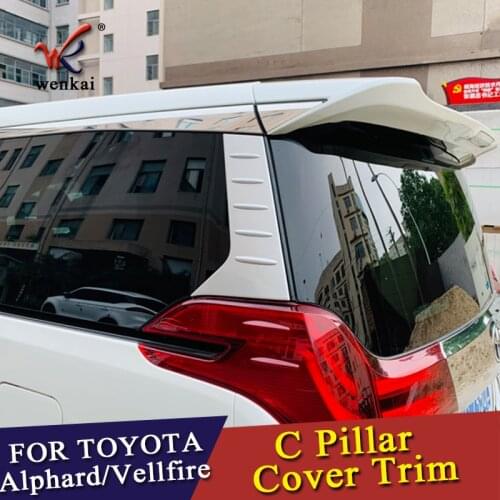 Car Accessories C Pillar Rear Window Quarter Cover Garnish Matte For Exterior Toyota Alphard Vellfire 3rd Gen