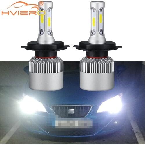 2X H4 Car Headlight Fog Lighting Hi-Lo High Low Beam S2 COB IP67 Waterproof 6500K 72W 8000LM Auto Headlamp Led DC 12v For Toyota