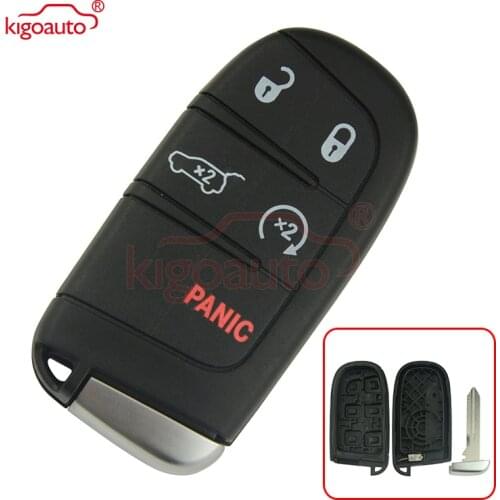 Kigoauto M3N-40821302 smart key case 68150061AC AA AB AC 4+1 button for Jeep Grand Cherokee 2014 2015 2016 2017 2018