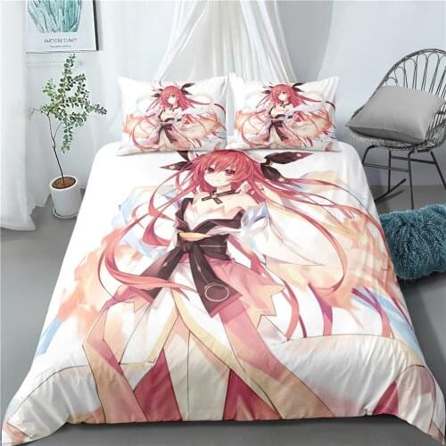 Date Fight Bedding Set Microfiber Duvet Cover Pillow Case Anime Character Bed Cover Boy Room Quilt Cover