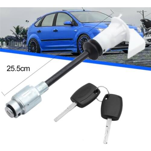 Long Type Rod Bonnet Release Lock Latch Repair Kit Key Set for Ford Focus MK2 2004-2012 1343577 4M5AA16B970BA Door Handle Lock