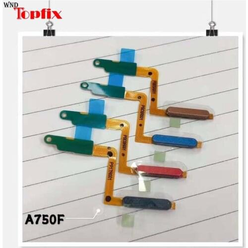 For Samsung Galaxy A7 2018 A750 Fingerprint Sensor Scanner Touch A750 Home Button Power On Switch Key Flex Cable Replacement