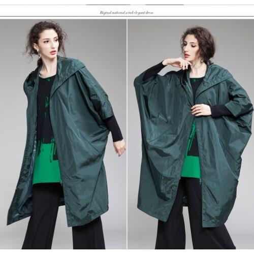 EIGHT UP Women's Raincoats With A Hood