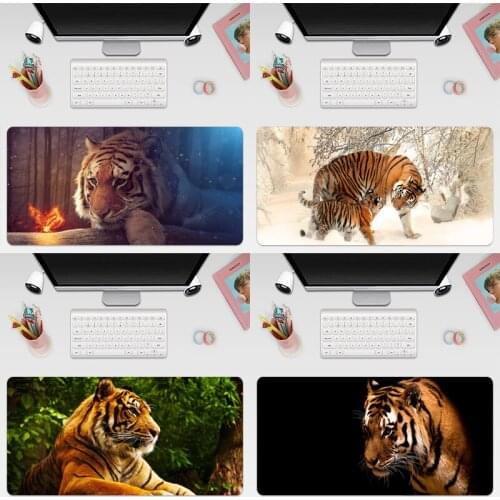 Tiger Gaming Mousepad Large Super Size Game Mouse Pad Mause Mat Rubber For Keyboard Computer