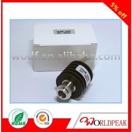 Discount product Free shipping 2pcs coaxial fixed attenuators N male to female 10w 3Ghz 10dB