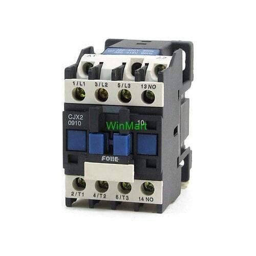 35mm DIN Rail Mounting 3P 1NO 380-400V Coil AC Contactor CJX2-0910