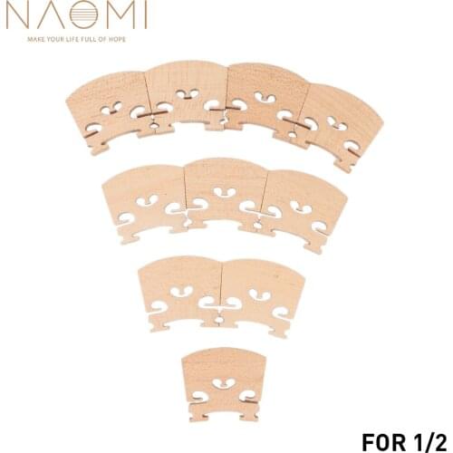 NAOMI Violin Bridge 10PCS Violin 1/2 Bridgemaple Wood Violin Bridge Violin Parts Accessories New Set