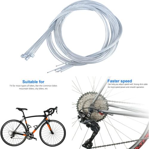 Set of 10, Premium Bike Shift Cable, Professional Bicycle Shift Wire Kit for Bicycles, 200cm (Can be Cut)
